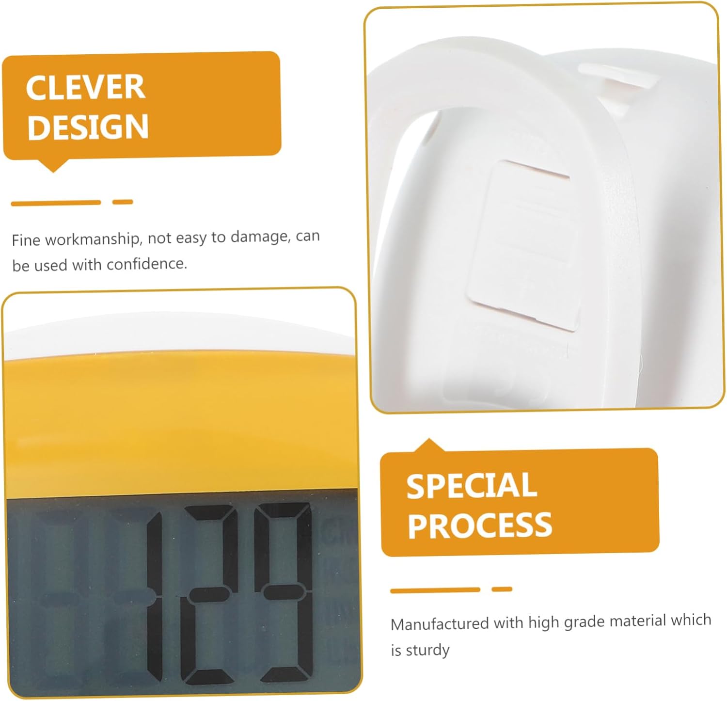 BESPORTBLE Digital LCD Pedometer with Large Screen Multi Function Step Counter Calorie Measurement for Outdoor Sports Fitness Gift Portable and Easy to Use for Men Women Random Color