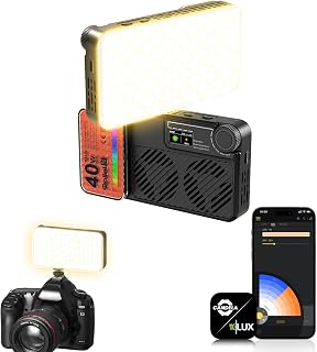 Rollei LUX Compact 40W RGB Led Videoleuchte mit Eingebautem Akku