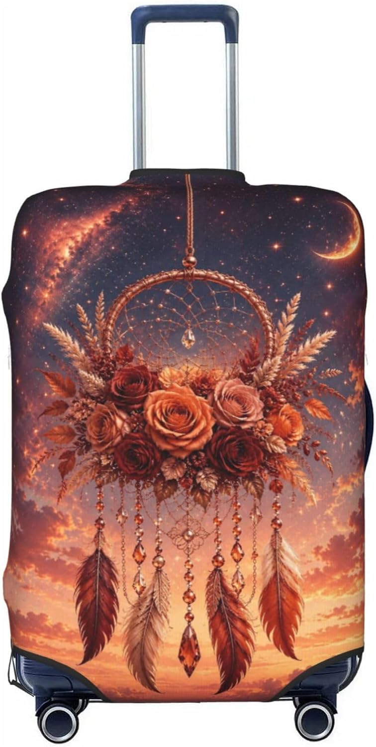 Luggage Cover Protector, Stretch Suitcase Cover Boho Sunset Hoop