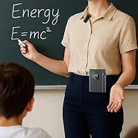 Vista 8 de BSONE Amplificador de voz con micrófono inalámbrico para profesores - Sistema PA portátil Bluetooth con clip con micrófono de solapa y altavoz