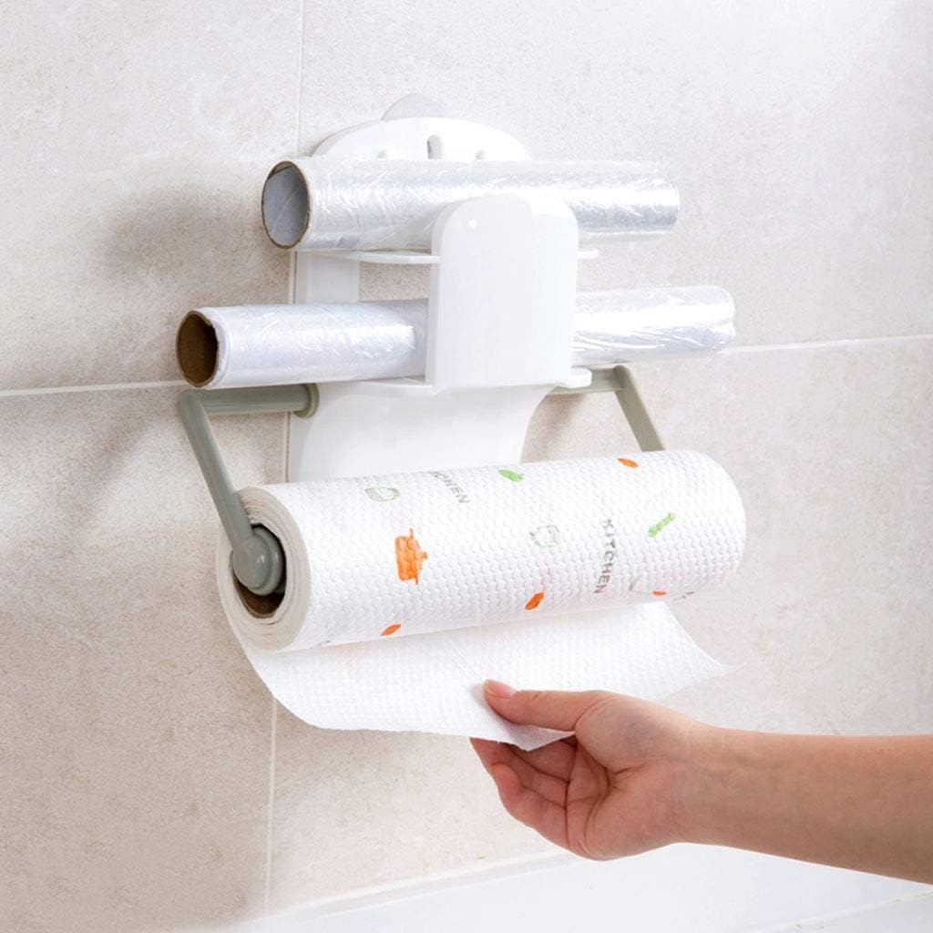 ZQDMYT Wall Mounted Toilet Paper Holder，Multifunctional Plastic Tissue Box Wrap Storage Rack Toilet Roll Holder Kitchen Bathroom