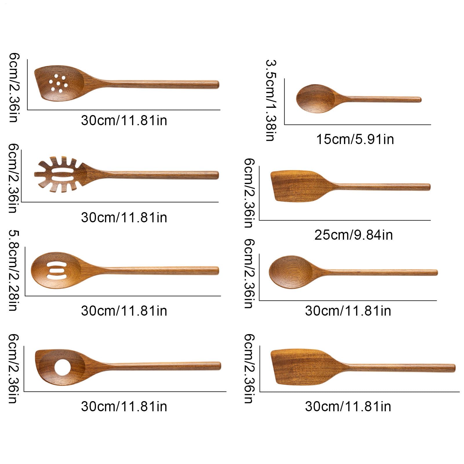 Ustensiles De Cuisine Anti-adhésif Naturel Sain Moderne Pâtisserie Mélange | Set D'Ustensiles De Cuisine 8 Pièces Manger naturel sain antiadhésif service mélange maison appartement