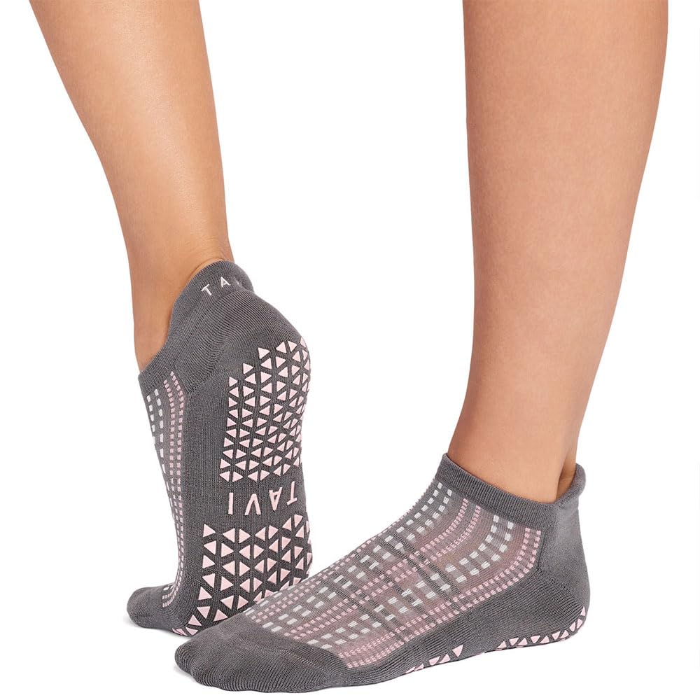 TAVI Savvy Non-Slip Grip Socks for Women | Yoga, Pilates, Barre, Gym Workouts (UK, Alpha, S, Regular, Regular, Classical)