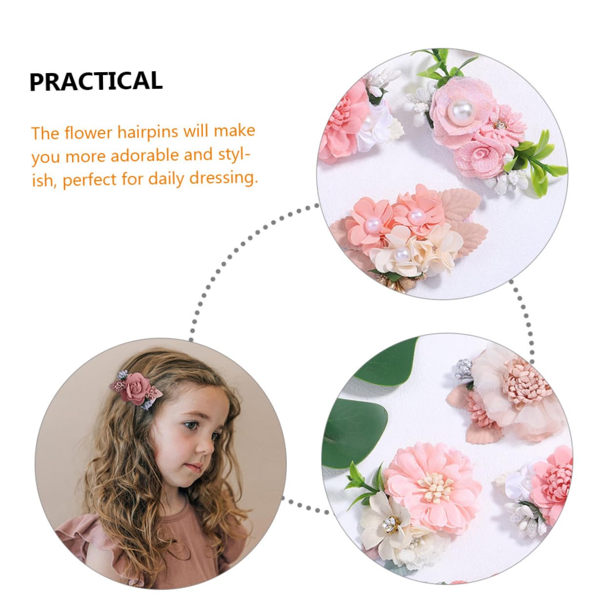 12 Stück Teiliges Blumen haarspangen Perlen Natürliche Optik Wiederverwendbar Modischer Haarschmuck für Frauen und Mädchen Geeignet für Hochzeit Party Alltag und Besondere Anlässe