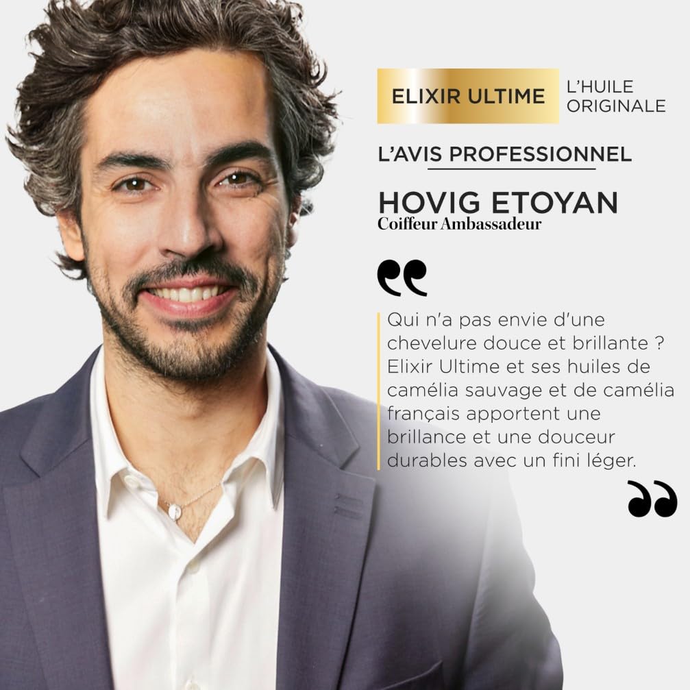 KÉRASTASE Nutritive & Élixir Ultime, Routine Nourrissante & Sublimatrice pour Cheveux Secs et Épais, Shampoing Bain Satin Riche (250 ml) + Huile Originale Rechargeable (75 ml)