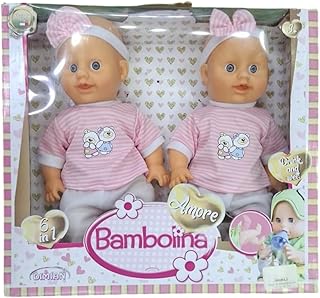 دمية ديميان امور المزدوجة من بامبولينا، بلون وردي وأزرق