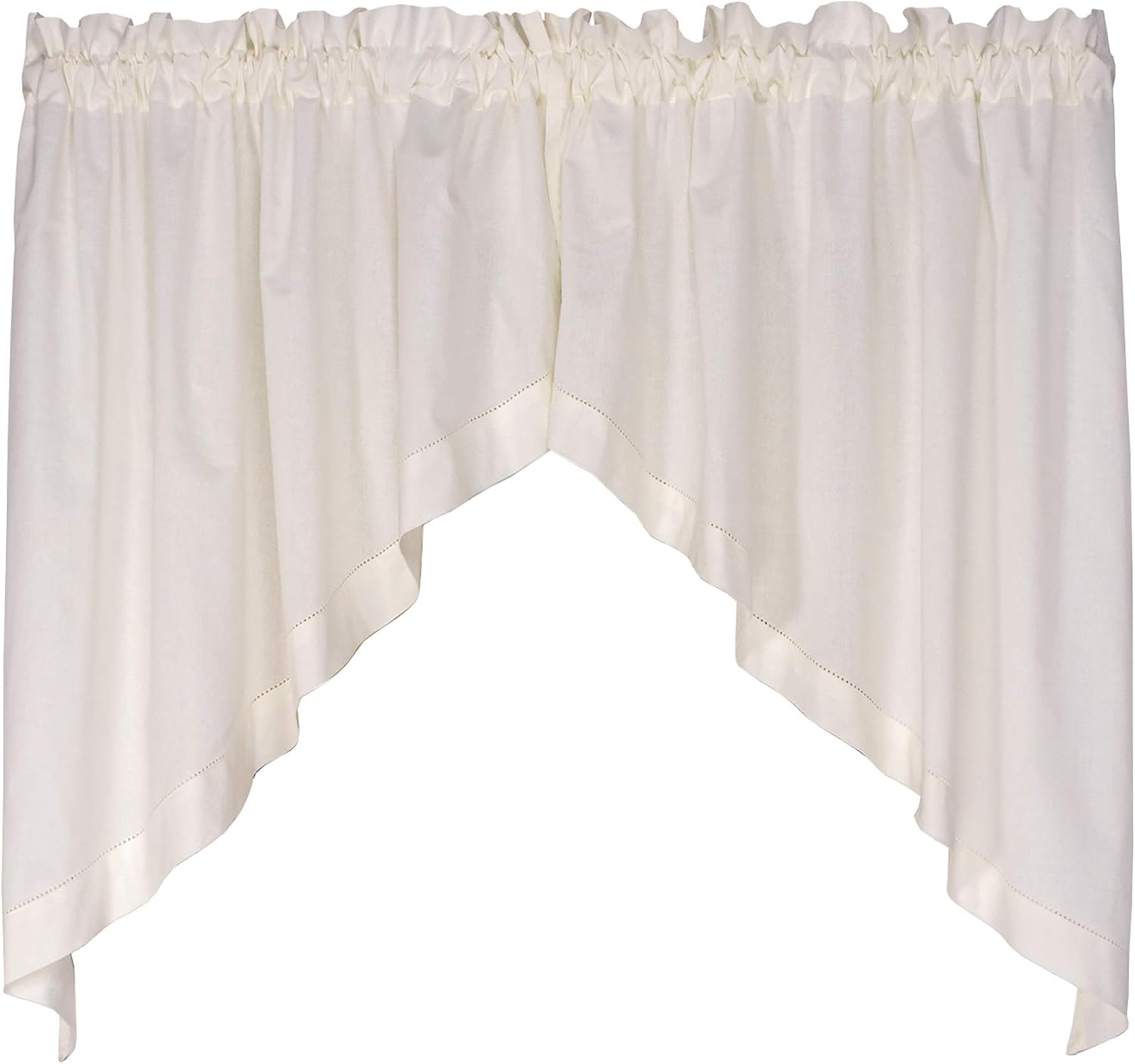 Simplicity 80 Inches Wide x 36 Inches Long Cotton Swag Curtain, Natural