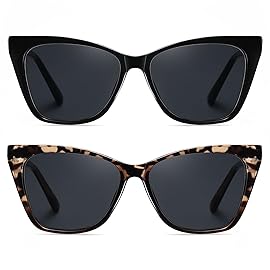 LKEYE Trendy Cat Eye Sunglasses for Women Fashion UV Protection Sunnies Sunglasses LK6042 +0.00