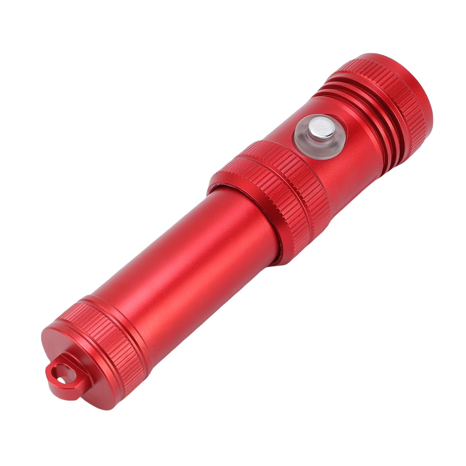 Torcia subacquea potente 1200 flusso luminoso impermeabile torcia per osservazione marina, materiale ABS (rosso)