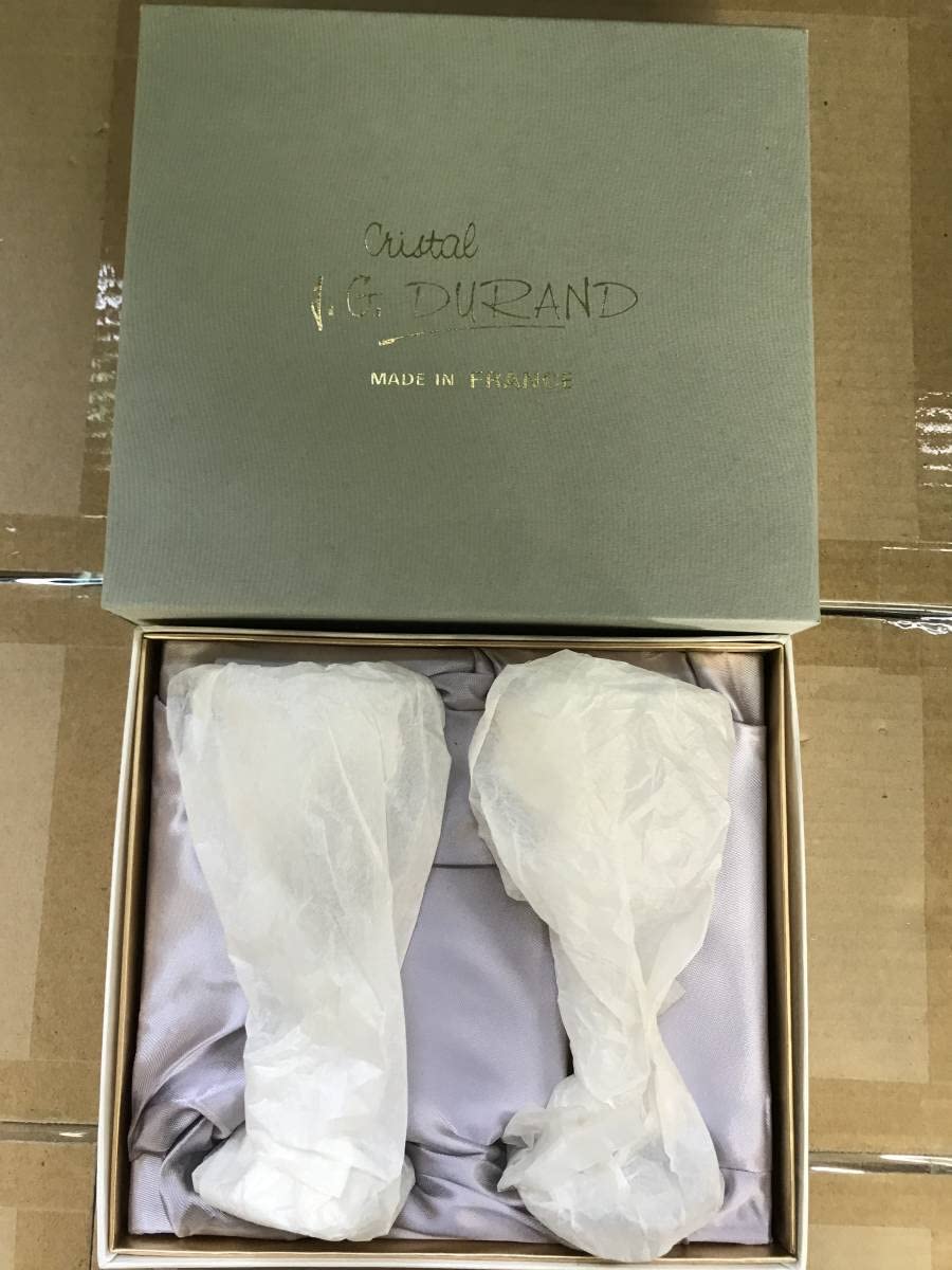 Amazon.co.jp: J.G Durand Crystal Wine Glass Pair Glass France