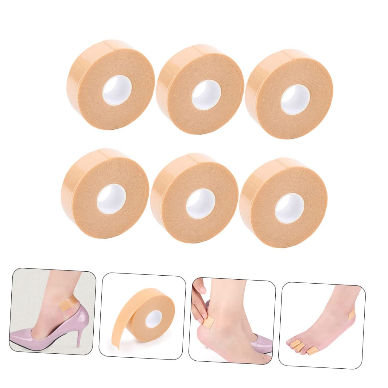 Anneome 24rollos Parches Para Talones De Para Pies Anti-fricción Para Zapatos De Tacón y Actividades Ampollas y Rozaduras