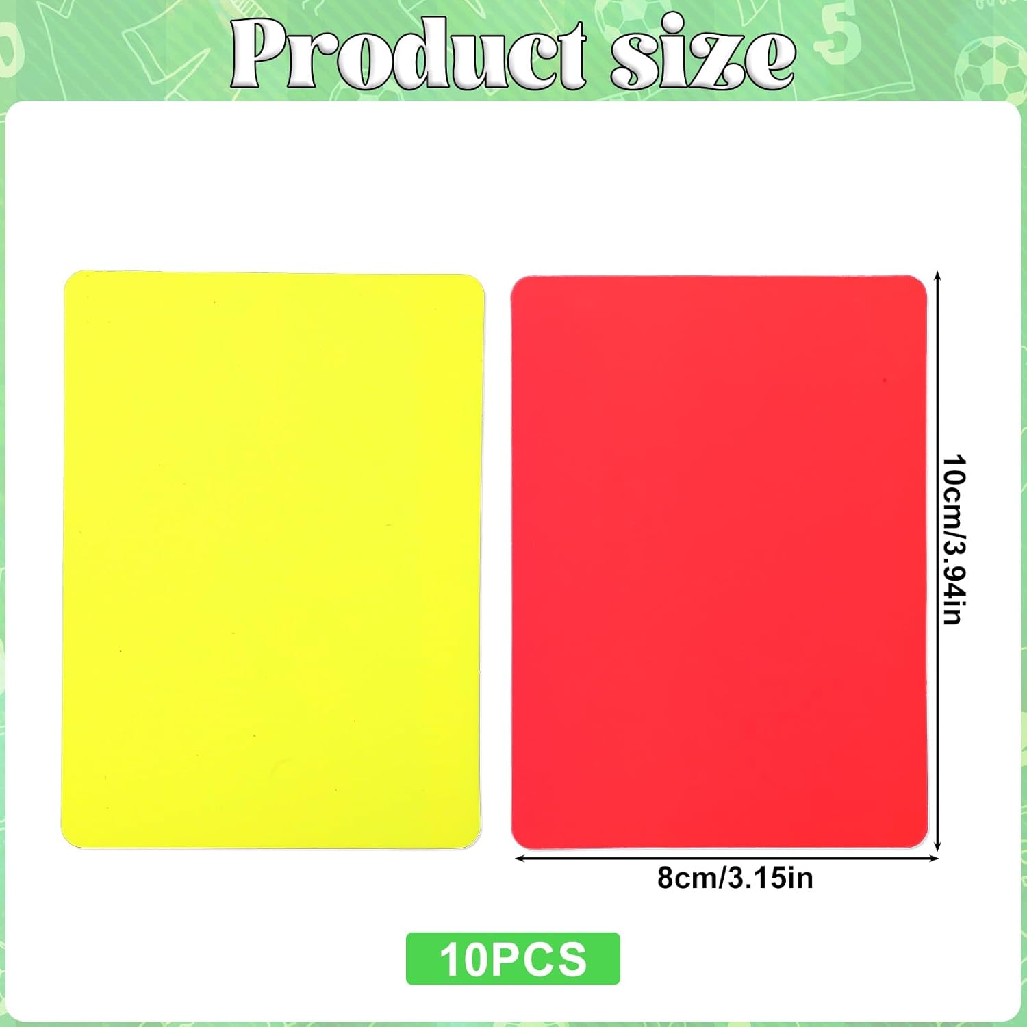 Lusofie 10PCS Soccer Referee Cards, Yellow Card and Red Card for Soccers Sports Referees Warning, PVC Soccer Referee Cards, for Sport Competition