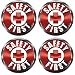 Safety First Hard Hat Stickers 4 Pack RED #HH018
