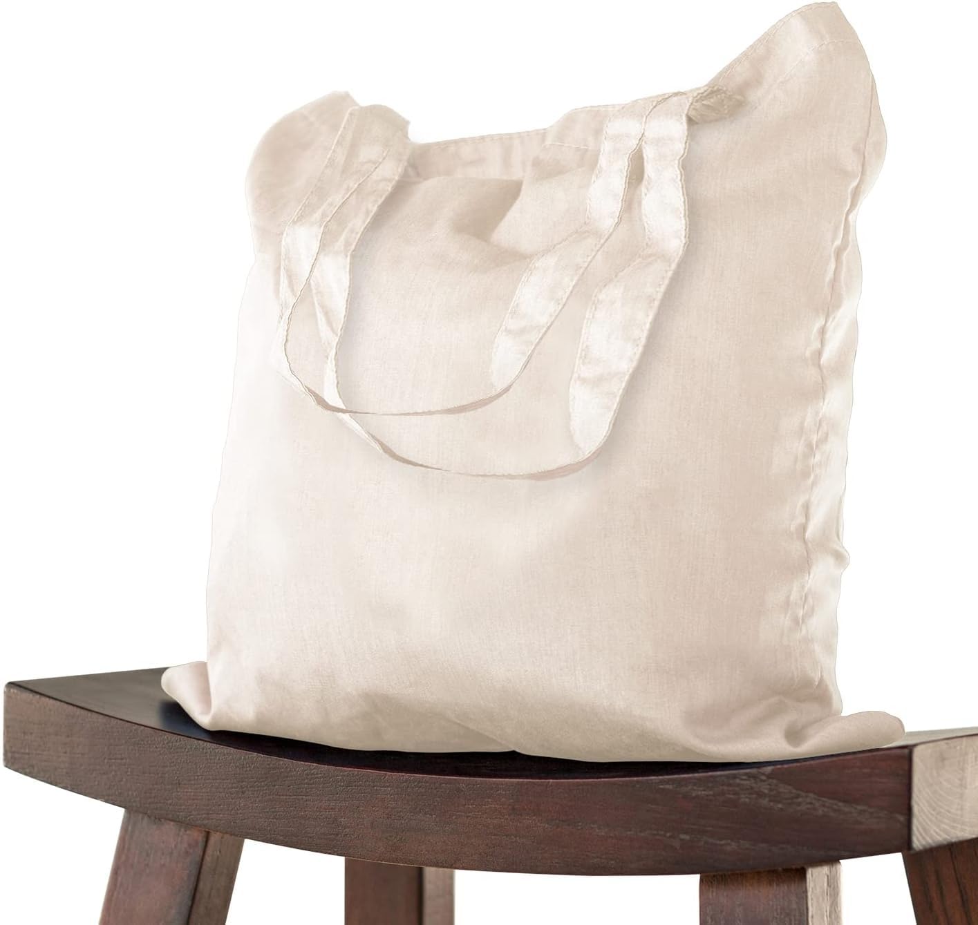 ELES VIDA Set de sacs en coton non imprimés, sac à bandoulière, Sacs de courses, ÖKO-TEX® sac à provisions à provisions