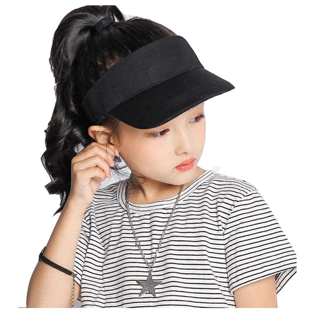 Kids Visor Sun Hat Adjustable Athletic Sports Hat 6 to 12 Years Old