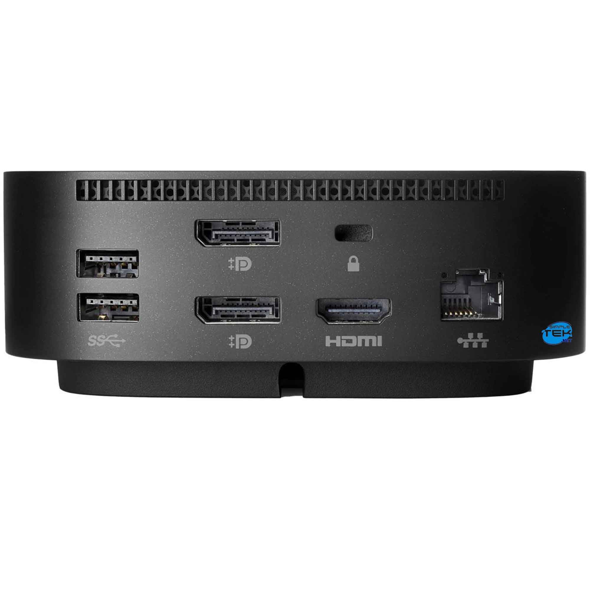SIMPLETEK - Docking Station - Compatibile con HP | USB-C - 2x USB-A - 2x DisplayPort - HDMI - RJ-45 | Con alimentatore (Ricondizionato)