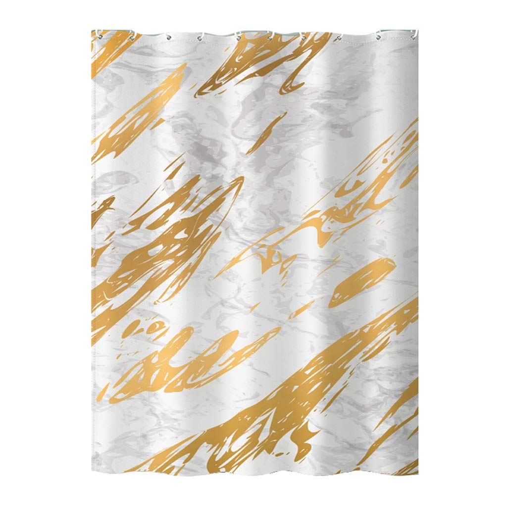 Rideau de douche tissu imperméable jaune large rideau de bain partition 240x200