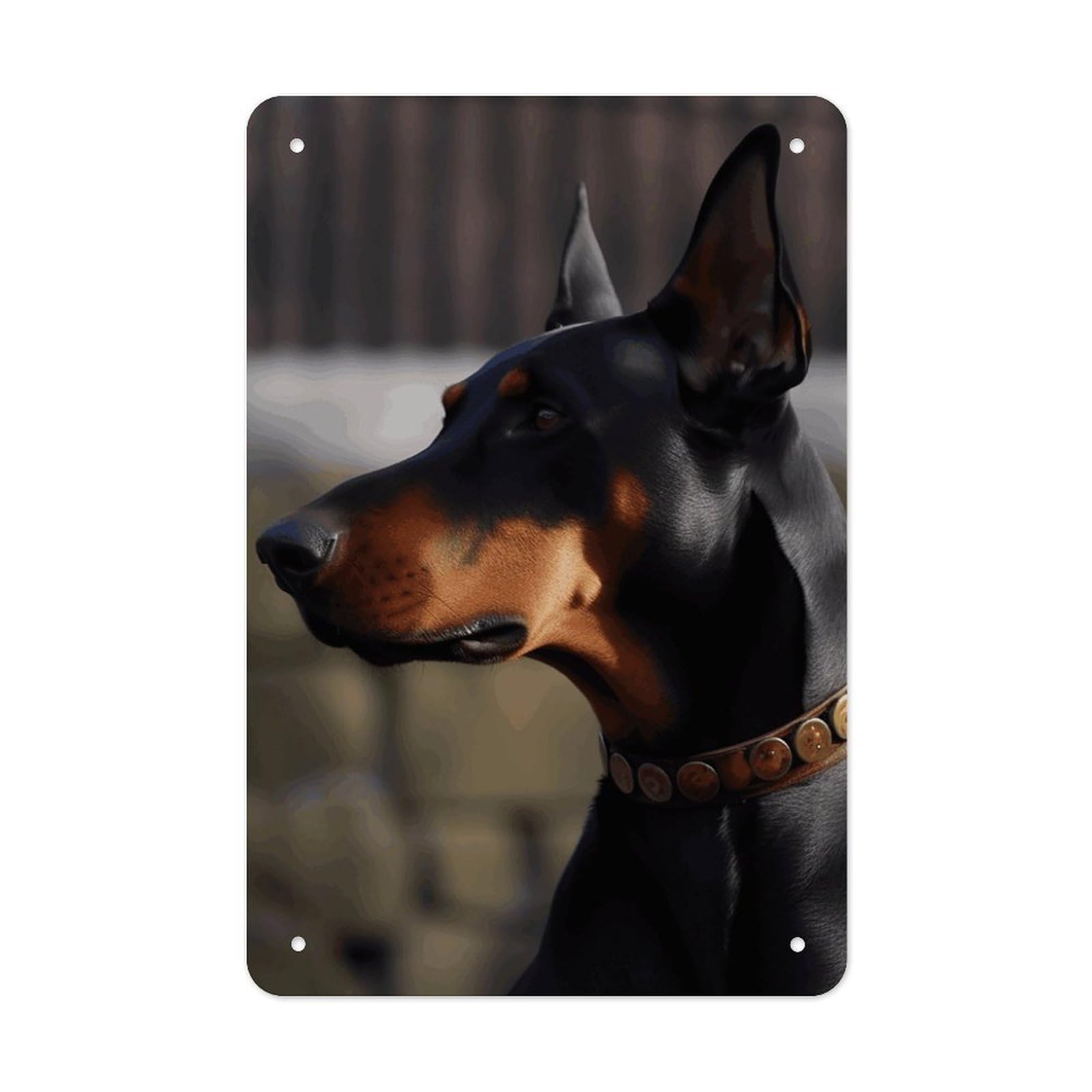 QMNLKH Doberman Plaques for Wall Decor, Personalized Metal Tin Sign for Home, Multifunctional Poster for Office, Fashion Painting for Hallway, Wall Art Pictures, 7.9x11.8Inch