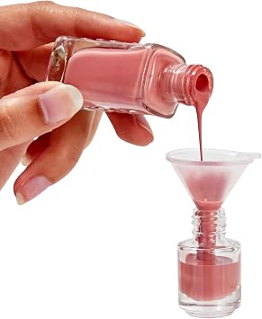 Bright Creations Mini Empty Nail Polish Bottles with Brush - Refillable Glass Vials for Making Nail Polish - Mini Bottles with Brush Caps & Funnels for Travel Essentials - 5 ml, Pack of 30