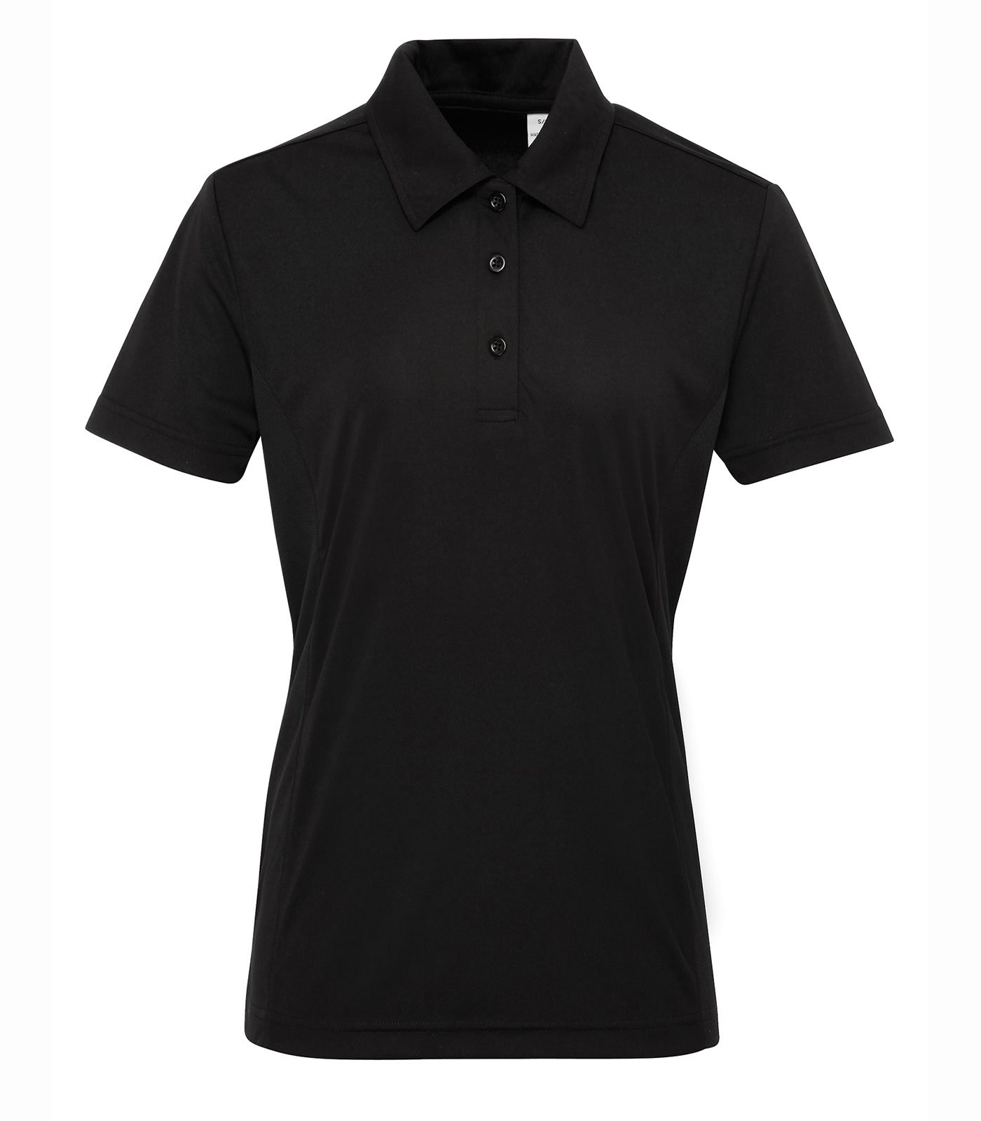 Tri Dri Women's Black Tridri Panelled Polo Shirt Small