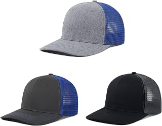kozinu Unisex Trucker Hats Blank Mesh Snapback Hats Sport Plain Baseball Caps Adjustable Fitted Hat