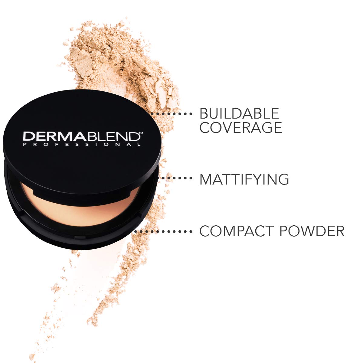 Dermablend Intense Powder Camo, Buildable Coverage Powder Foundation Makeup, 0.48oz