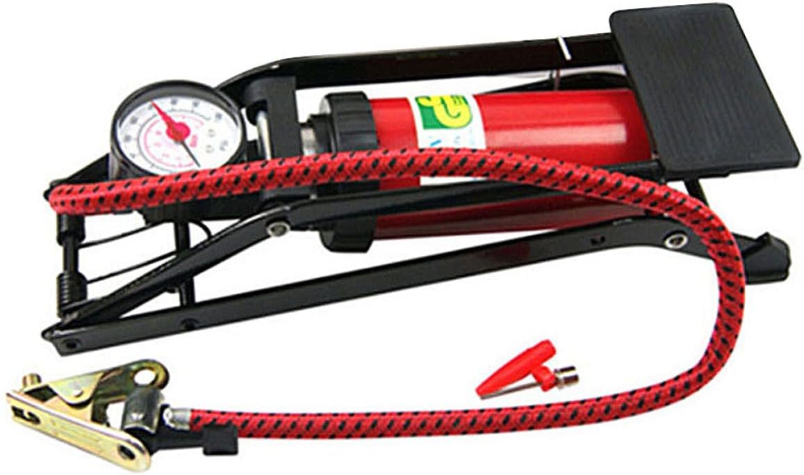 Portable High-Pressure Foot Pump for Vehicles Multi-Functional Tire Inflator Pressure Gauge for Cars Motorcycles and Inflatable Items