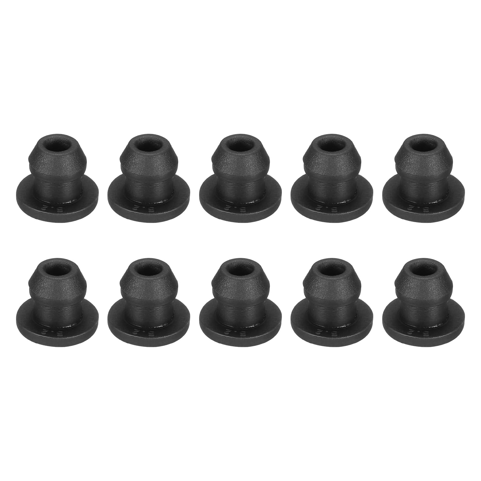 Rebower Snap in Locking Hole Plugs Rubber Panel Seal Cover Drilled Silicone Caps, [for Kitchen Rubber, Waterproof Sealing Plugs] - 8.5mm/0.3in/Black/