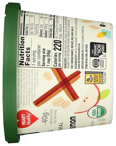 Miniatura 8 de 365 by Whole Foods Market, Avena instantánea orgánica, manzana y canela, 2.1 onzas