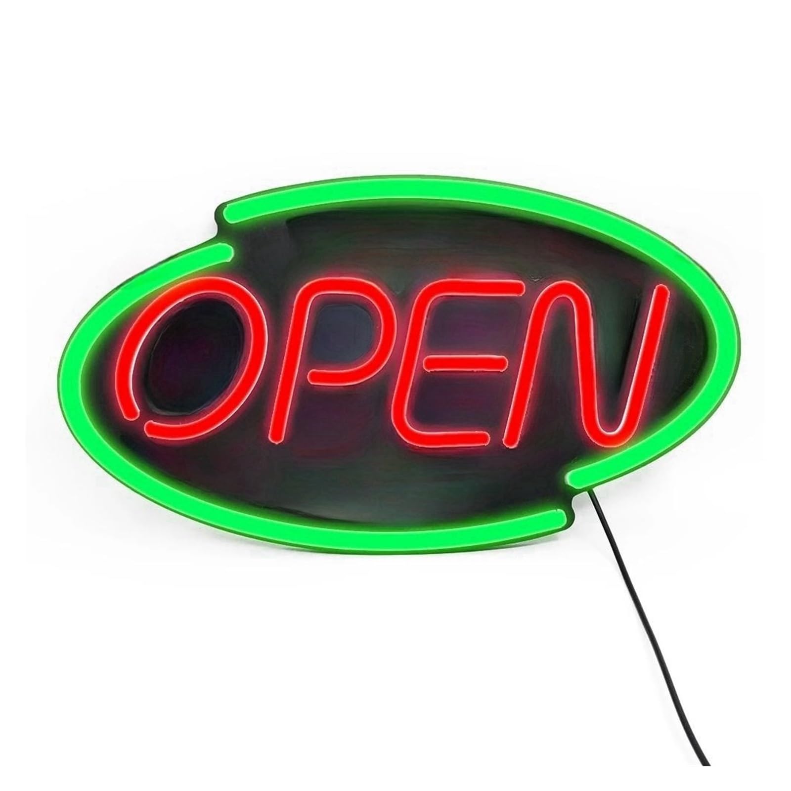 für Neon-Partylichter OPEN für Neonlichtschilder für mit für USB-Stromversorgung, einstellbare Helligkeit, Willkommensschild-Buchstabe für Neonlichter, geeignet 25 cm x 45(Grün)
