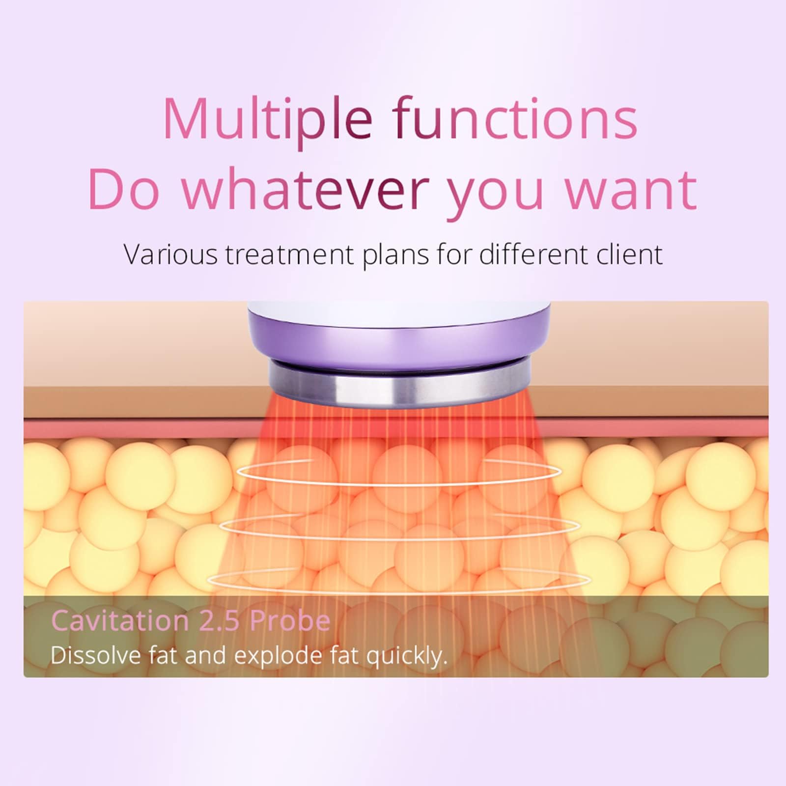 RF Cavitation Beauty Maszyna do pielęgnacji twarzy, antycellulitowe urządzenie wyszczuplające, mikroprądowa liposukcja próżniowa peeling skóry, usuwanie zmarszczek