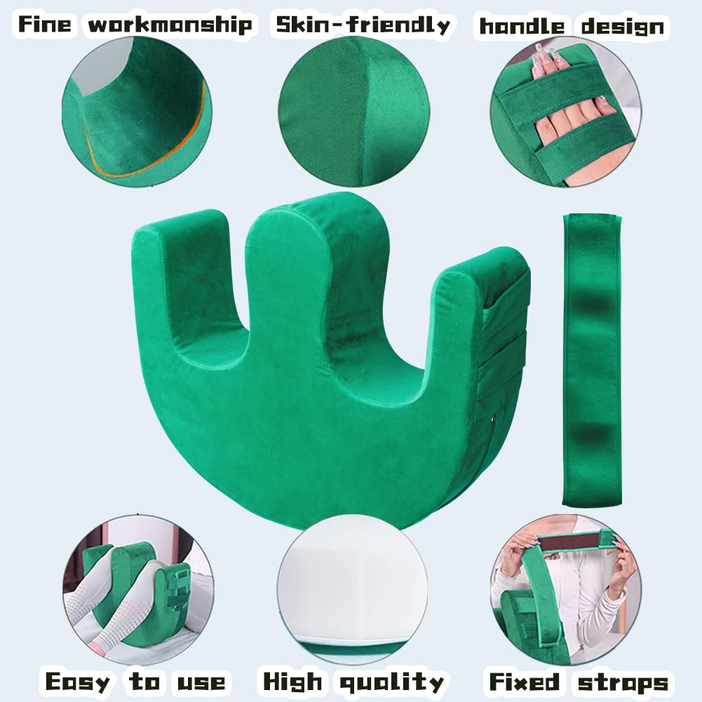 Dispositivo de giro para pacientes postrados en cama con correa de fijación y cinturón de elevación de traslado, juego de cinturón de elevación multifuncional, almohada giratoria para cama, reposo de