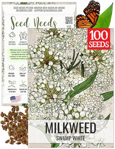 Image of Seed Needs White Swamp Milkweed Seeds for Monarch Butterflies 1 Pack