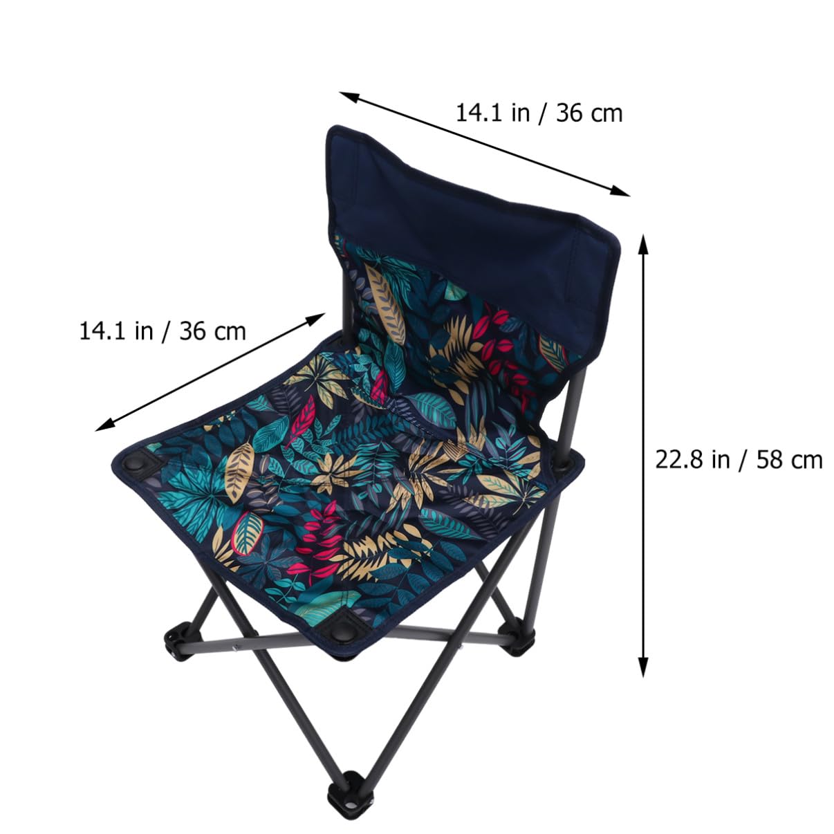 Yardenfun Faltbarer Angelstuhl Blau aus Metall für Camping und Strand | 1 Stück, Tragbar und Leicht zu Reinigen, Inklusive Tragetasche mit Tragegurt