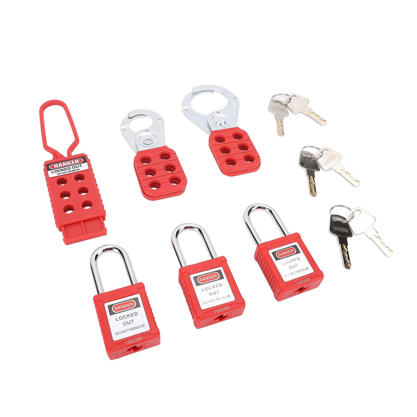 SEAFRONT Zestaw Lockout Tagout, Odporna na Uderzenia Kłódka Bezpieczeństwa | Budowa z Polipropylenu, Obudowa Antywłamaniowa, Hak ze Stali Nierdzewnej, do Użytku Wewnętrznego/na Zewnątrz, Zawiera