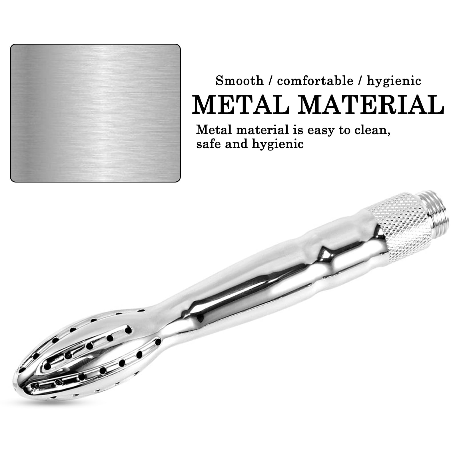 BDSMYEE 18 CM Doccia Anale in Metallo, Soffioni Doccia per Clistere Detergente per Anale Vaginale Colonic, Cannule per Doccia Anale Sex Toys per Uomini Donne Coppie