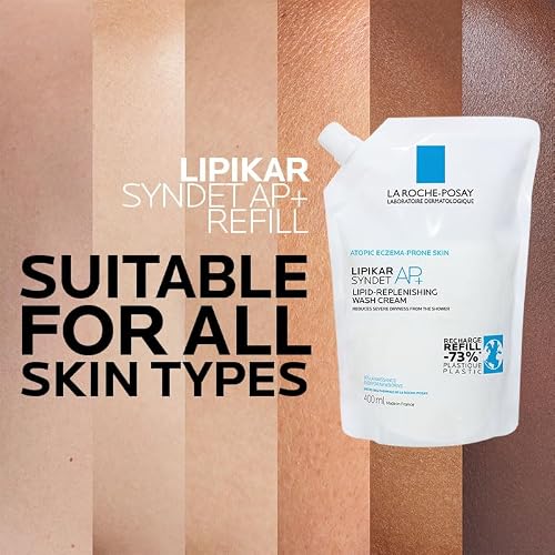 La Roche Posay Lipikar Syndet AP+ natłuszczający żel pod prysznic do bardzo suchej skóry ze skłonnością do atopowego zapalenia skóry, również dla niemowląt i dzieci, z niacynamidem i Aqua Posae