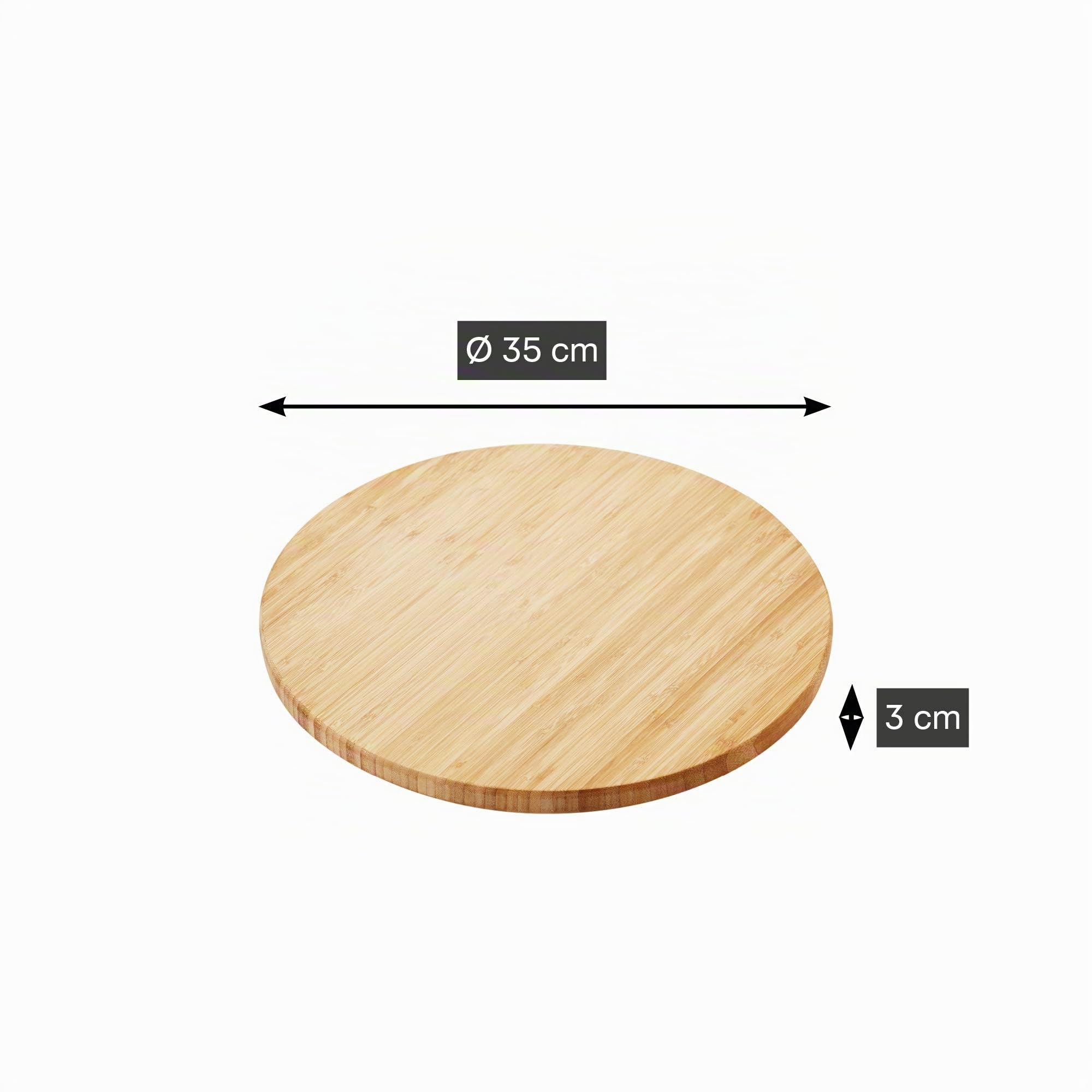 Point-Virgule vassoio girevole pasticceria in bambù, decorazione cucina, utensile per pasticceria, 35 cm