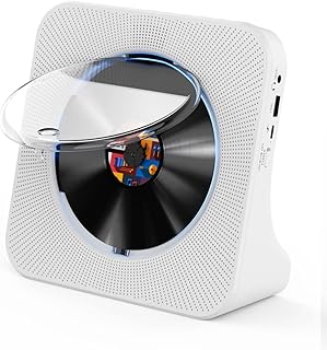 Gueray CD Player Bluetooth Desktop CD Player for Home CD Player with Timer Built-in HiFi Speakers with LCD Screen Display Home Audio Boombox FM Radio USB Type-c MP3 Music Player