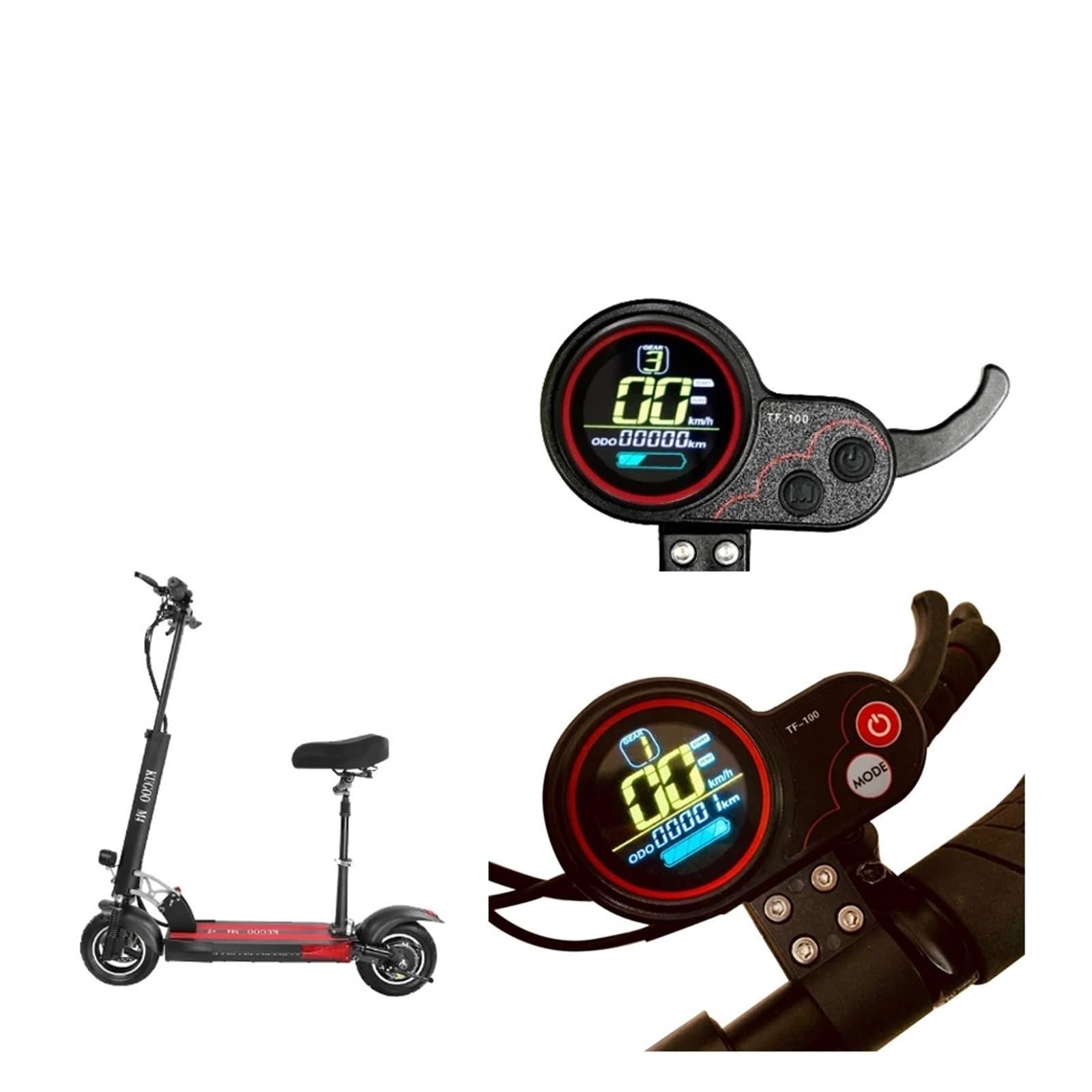 Interruttore display velocità potenza misuratore LCD scooter elettrico, for Kugoo, for M4 Pro FLJ T113 Janobike, for ZERO, 10 accessori universali for bici elettriche Cruscotto per scooter ele