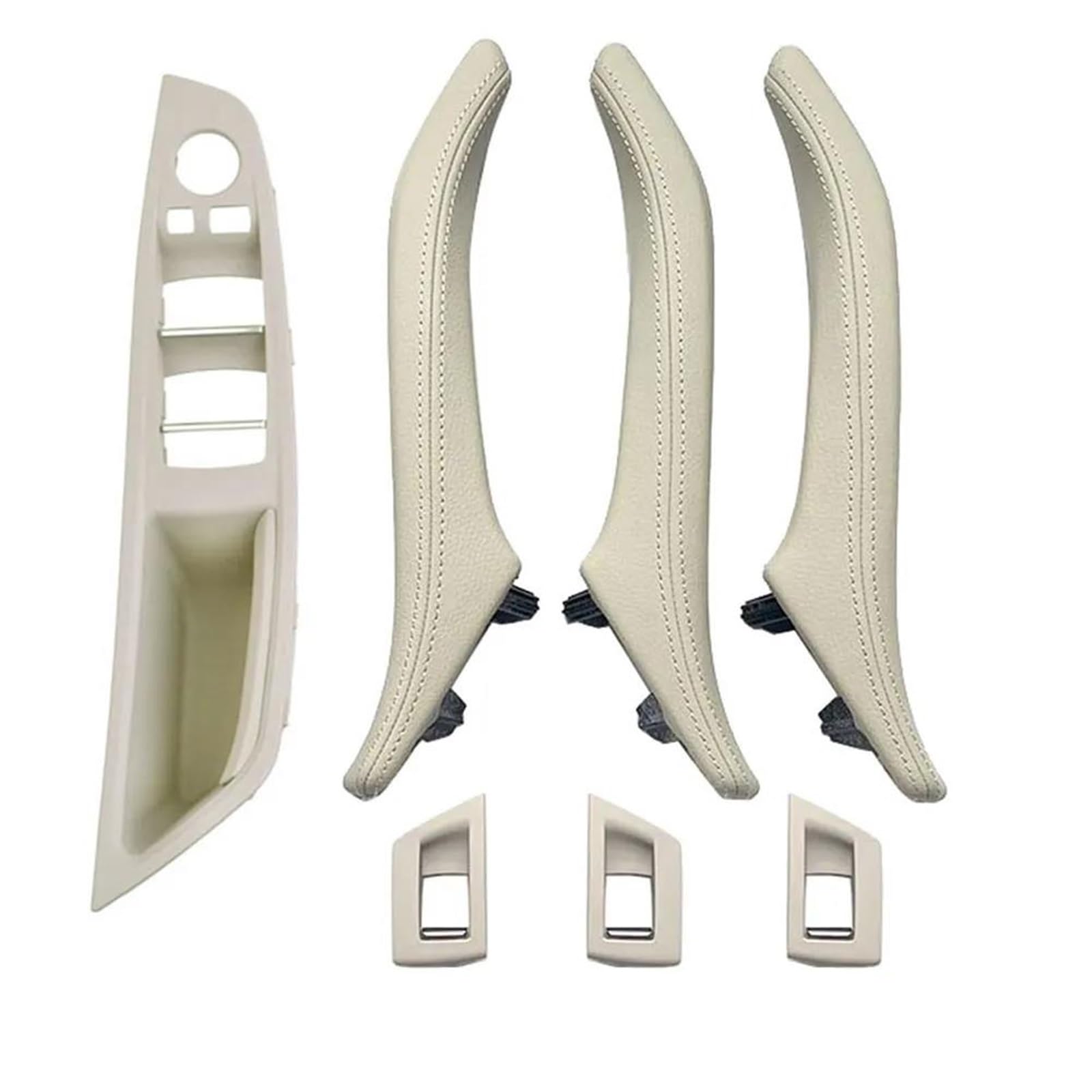 LVXVMOZEOK Interior Door Handle Armrest for 5 Series for F10 for F11 for 520 for 523 for 525 for 528 7PCS LHD Interior Lift Switch Armrest Cover Door Handle(A Oyster 7PCS)