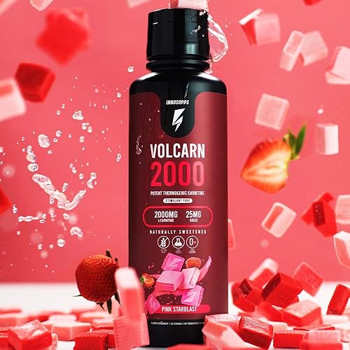 Miniatura 22 de InnoSupps Volcarn 2000 - L-Carnitina líquida, estimula la energía, sin cafeína ni edulcorantes artificiales, 32 porciones. Anillos de melocotón y