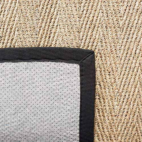 Safavieh Natural Fiber Collection Accent Rug - 2' X 3', Natural & Black, Border Herringbone Seagrass Design, Easy Care, Ideal For High Traffic Areas In Entryway, Living Room, Bedroom (Nf115C) #TOP4