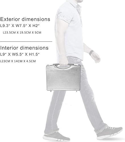 Miniatura 2 de Pequeña funda de transporte rígida con interior de espuma Pluck para iPhone, GoPro, cámara y más, tamaño exterior 9.3 x 7.5 x 2 pulgadas, color negro