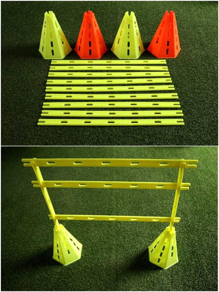 Agility Training Cone Hexagonal Plastic Training Cone/Sign Post,Soft Adjustable Height Agile Obstacle Cone,Suitable for Football Basketball Sensory Integration Training (Color : 10pcs)