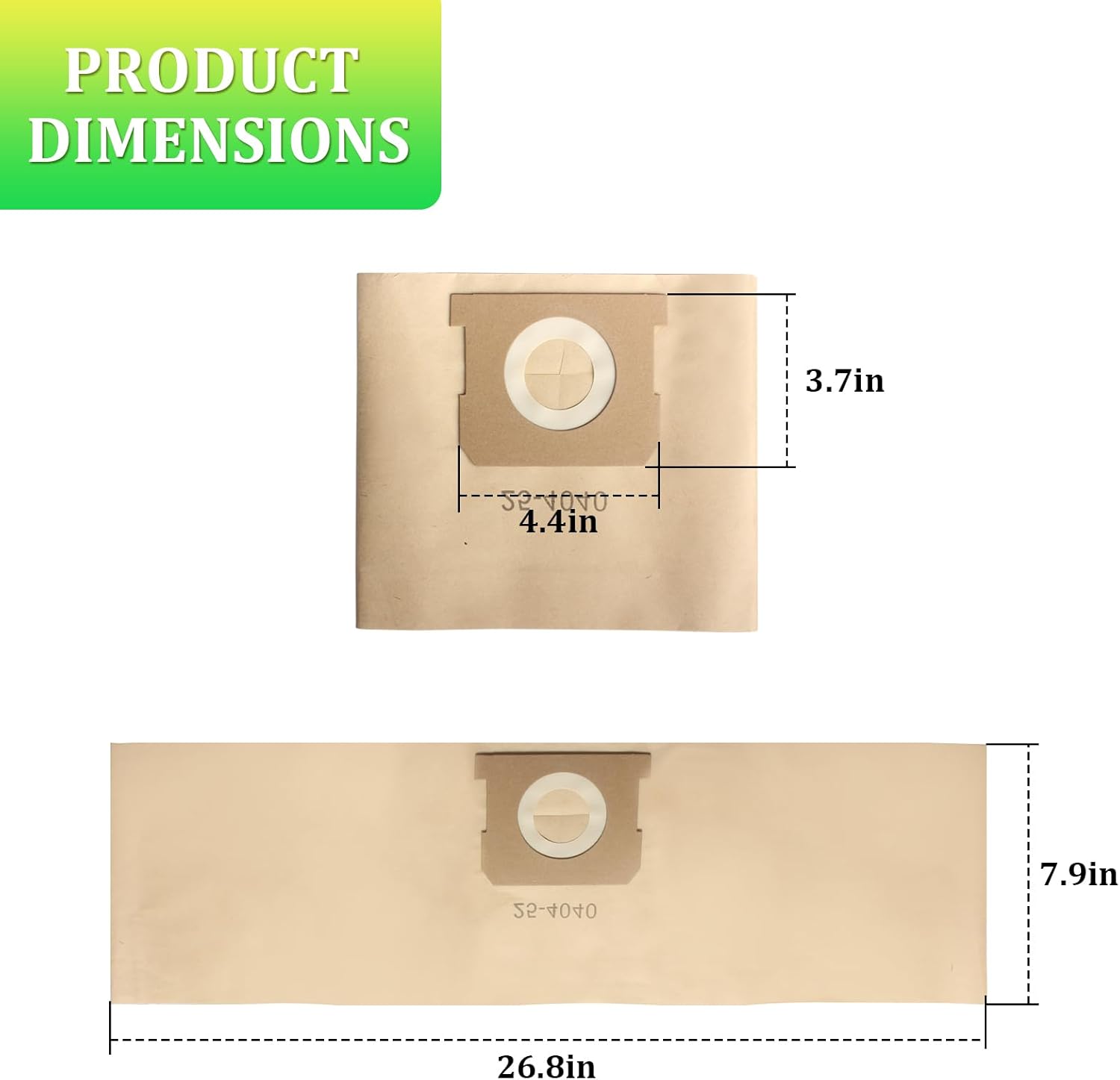 DXVA25-4040 Shop Vac Bags 4 Gallon Replacement for DEWALT DXV04T 4 Gallon Wet/Dry Vacuum 6 PCS