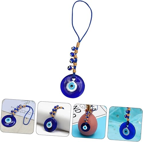 Miniatura 5 de 3pcs Devil's Eye Pendant Evil Eye Charm Blue Turkish Evil Eye Wall Hanging car Key Chain Light House Decorations for Home Key Accessory Devil Eye