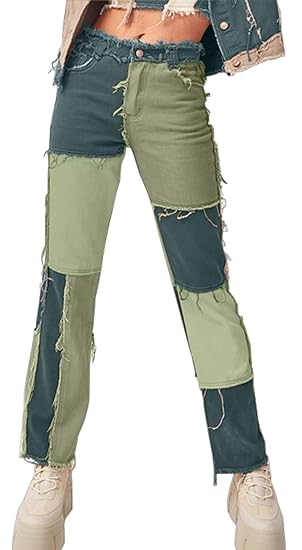 Green patch pants Clearance