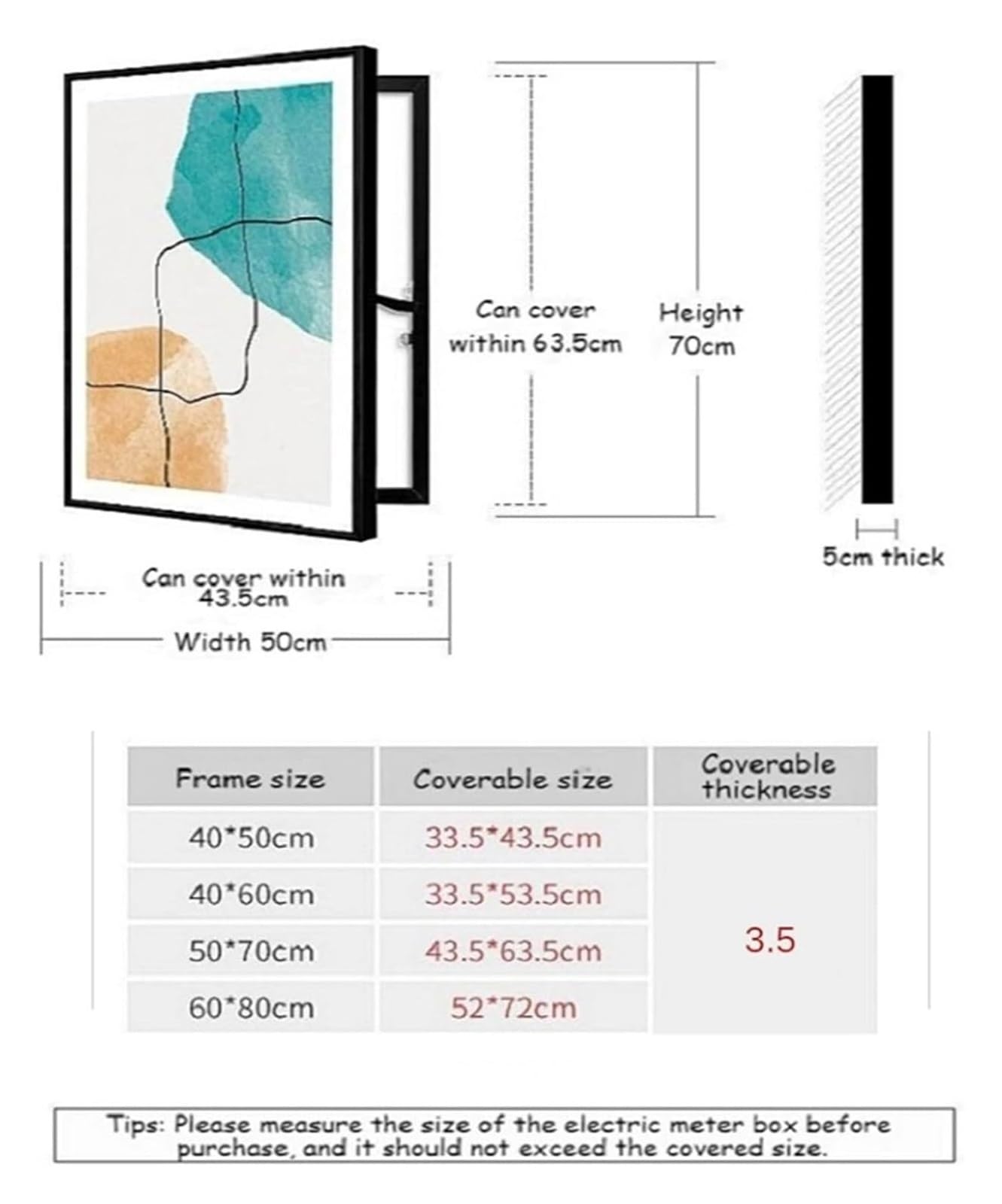 Pintura decorativa de la caja del medidor eléctrico, cuadros colgantes, pinturas de la cubierta del panel eléctrico montado en la pared de las cubiertas del interruptor de la caja eléctrica carteles d