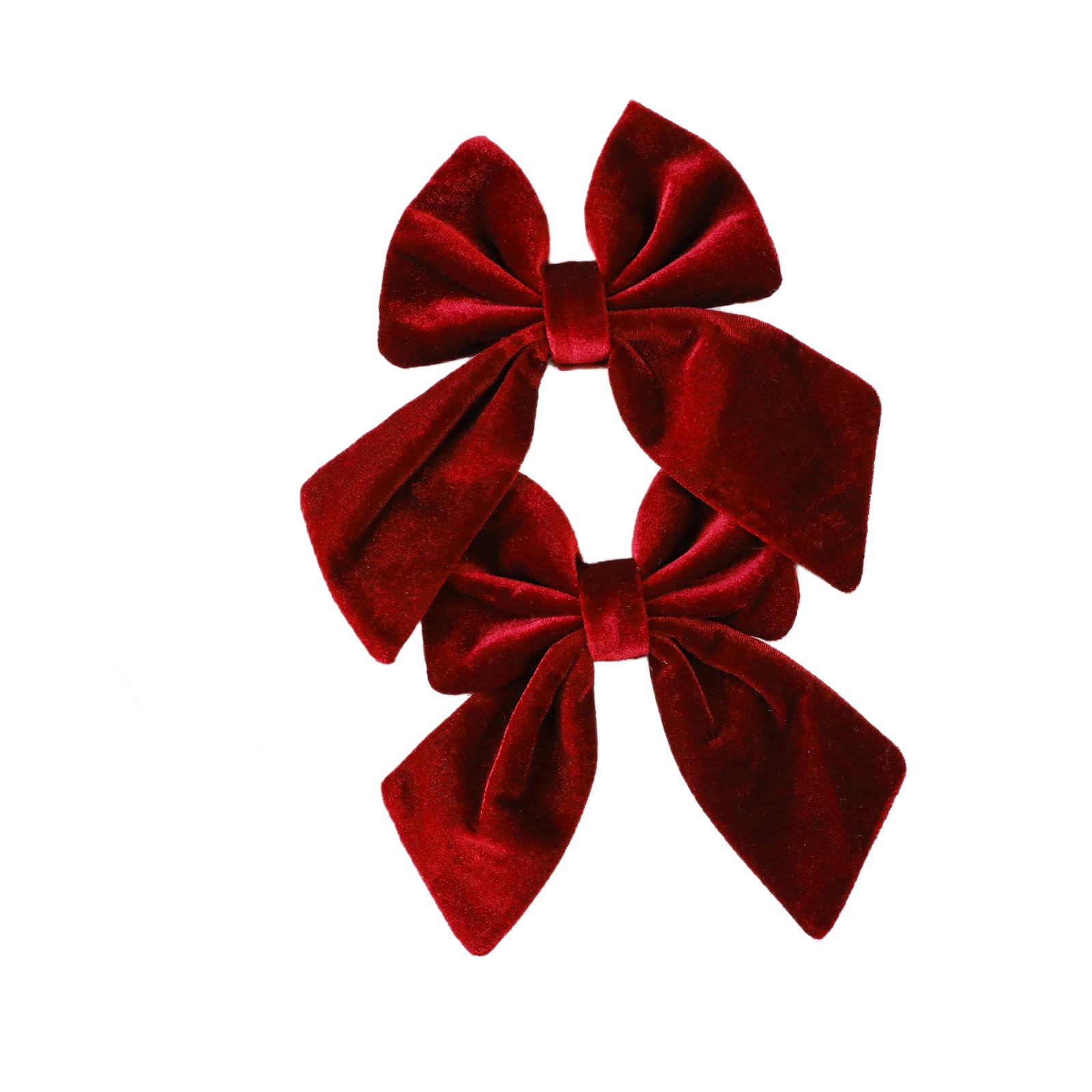 Kalttoy Velvety Holiday Bowknots Classical Red Christmas Decors for Mantles Wreaths Gift Boxes and Festival Displays Velvety Bowknots for Christmas
